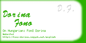 dorina fono business card