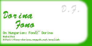 dorina fono business card